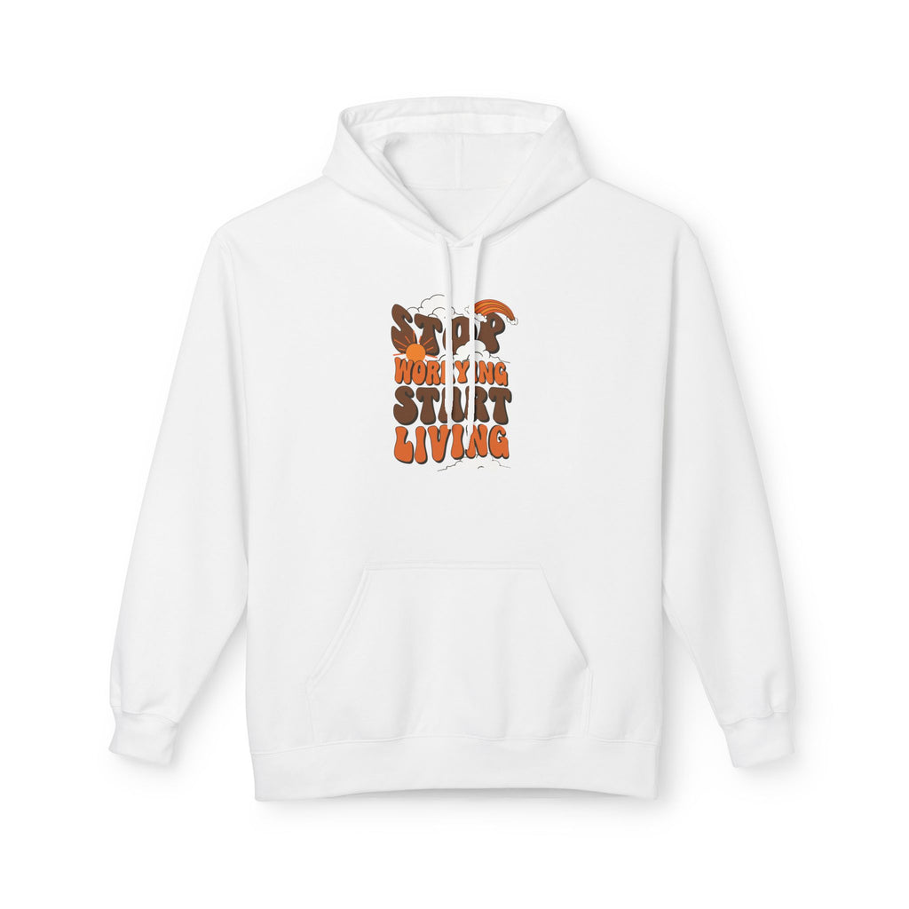 Cozy Motivational Fleece Hoodie | “Stop Waiting, Start Living” | Unisex Pullover for Daily Comfort, Gift Idea for Friends, Relaxation [...]