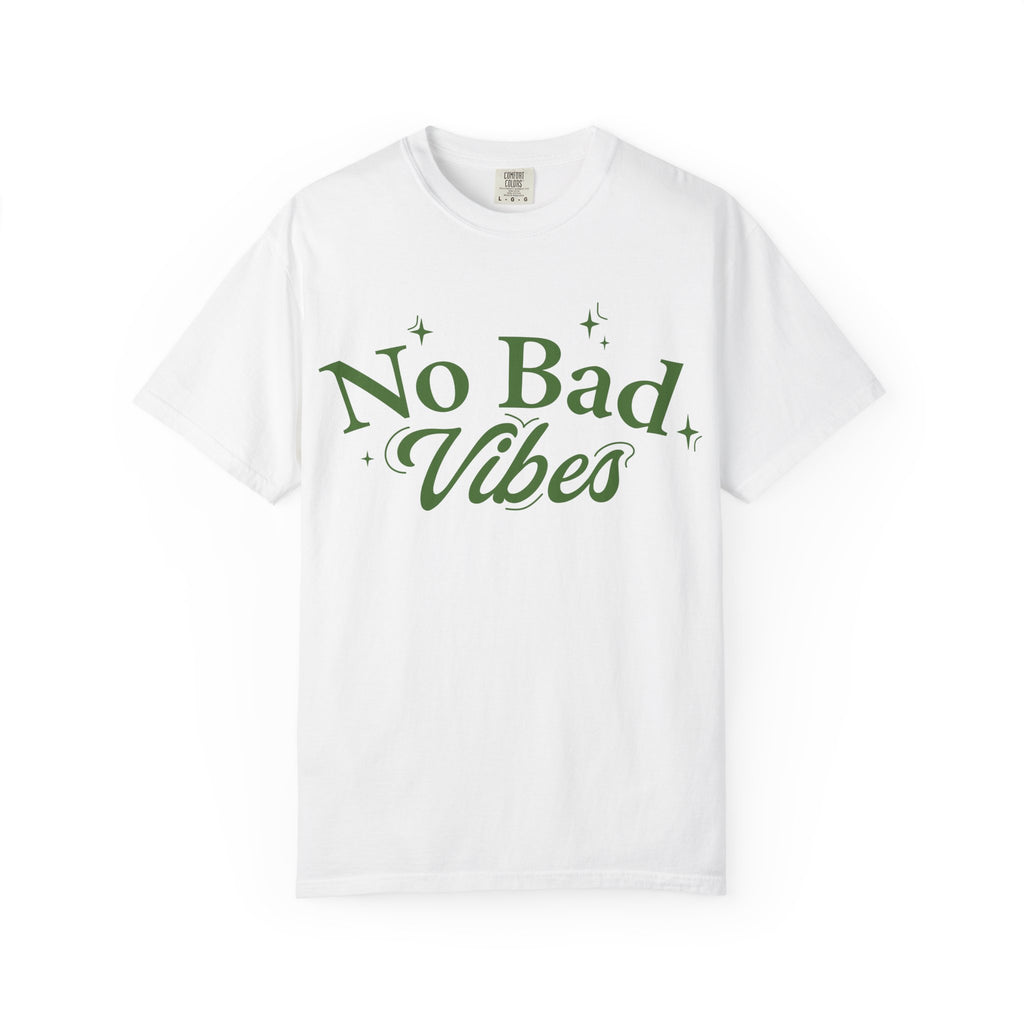 Garment-Dyed T-shirt with 'No Bad Vibes' | Positive Vibes Shirt, Unisex Casual Tee, Summer Wardrobe Essential, Gift for Friends, [...]