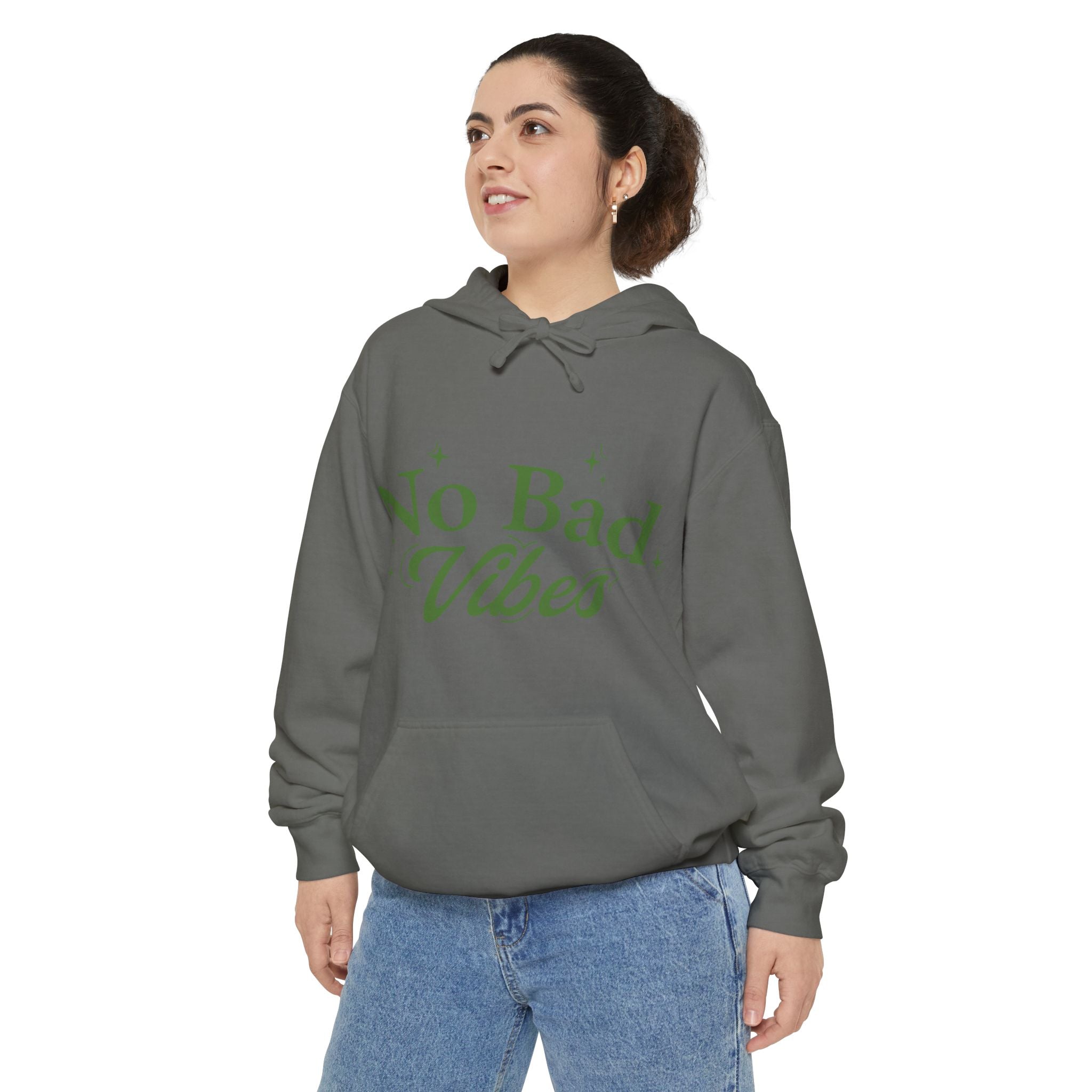 Unisex Motivational Hoodie - No Bad Vibes, Cozy Sweater, Positive Attitude Apparel, Gift for Friends, Casual Wear, Fall Fashion