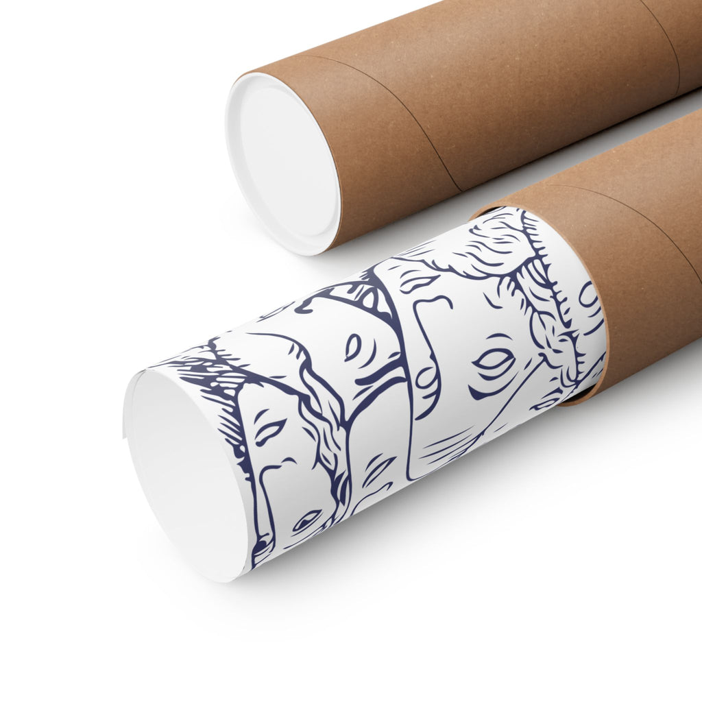 Artistic Matte Vertical Posters: Abstract Faces, Modern Home Decor, Unique Wall Art, Gift Idea, Contemporary Style