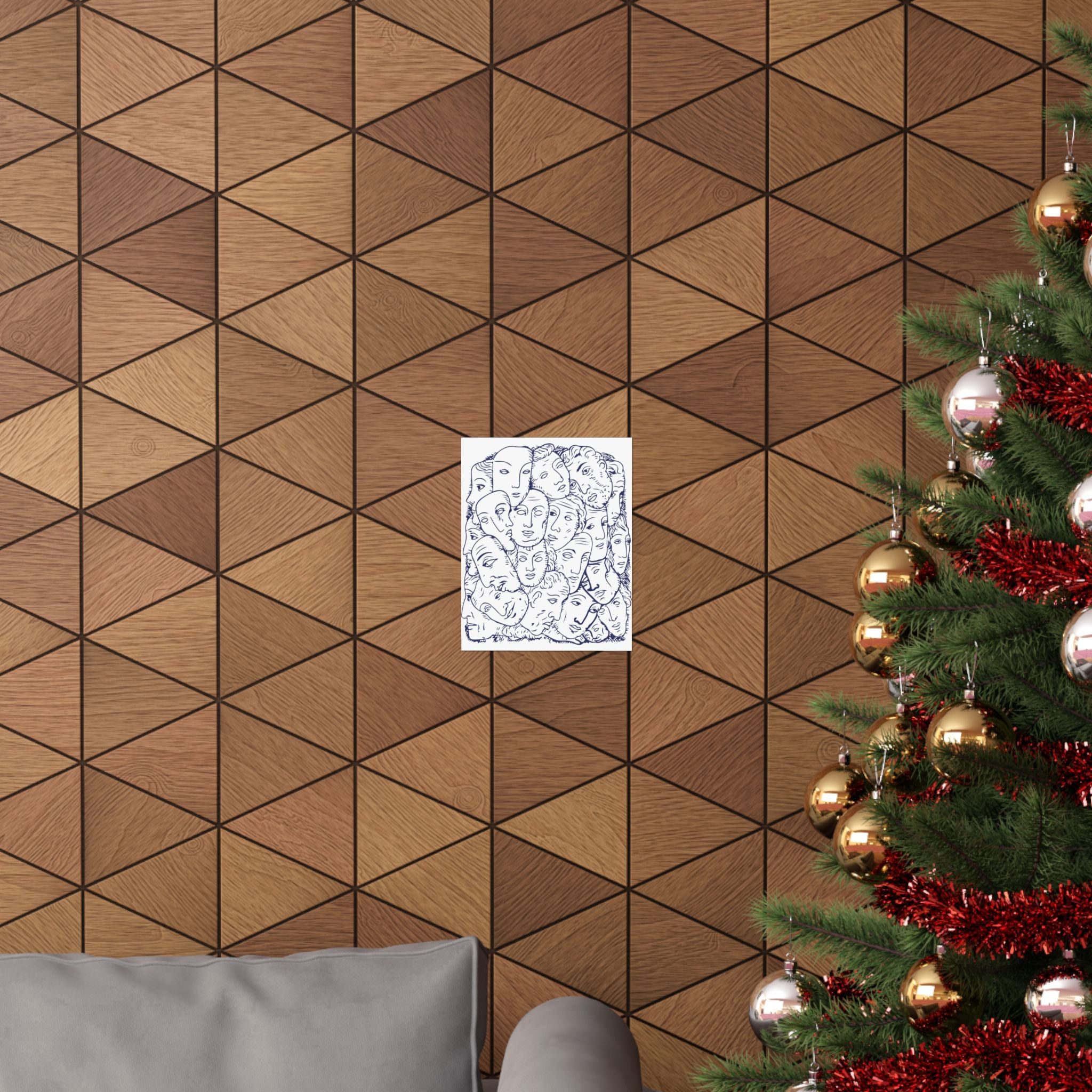 Artistic Matte Vertical Posters: Abstract Faces, Modern Home Decor, Unique Wall Art, Gift Idea, Contemporary Style