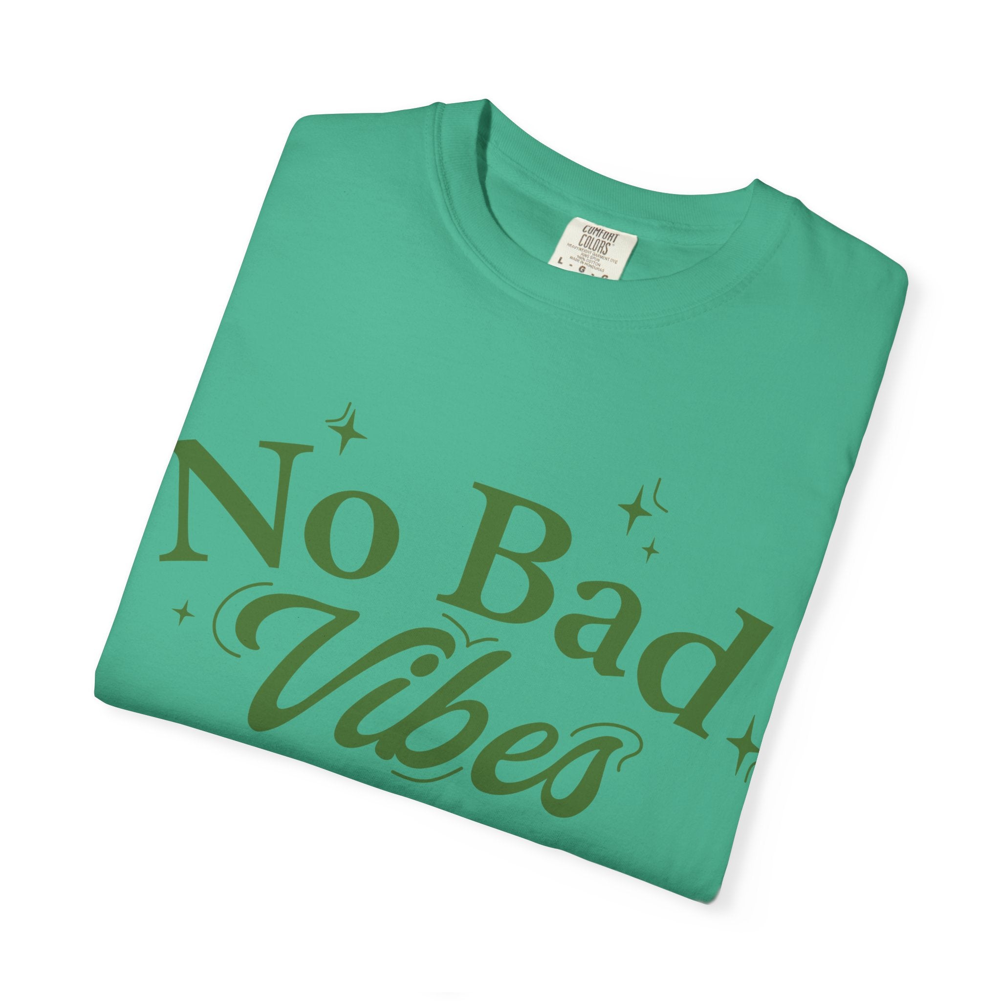 Garment-Dyed T-shirt with 'No Bad Vibes' | Positive Vibes Shirt, Unisex Casual Tee, Summer Wardrobe Essential, Gift for Friends, [...]