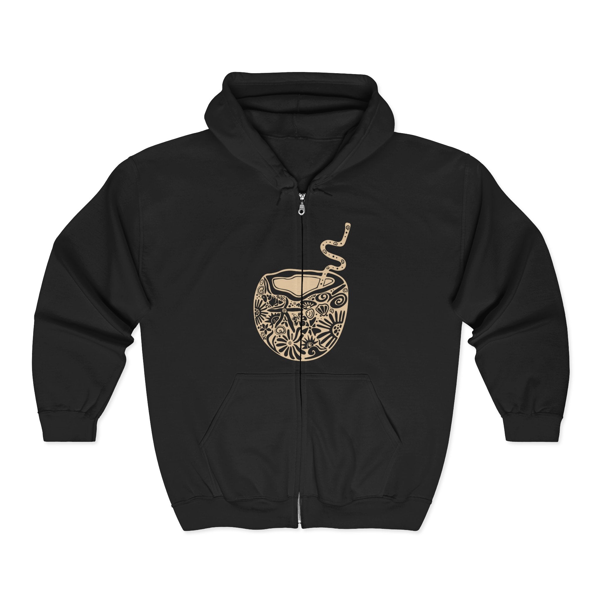 Tropical Cocktail Zip Hoodie - Perfect for Beach Days, Summer Parties, Relaxation, Gift for Friends, Vacation Wear