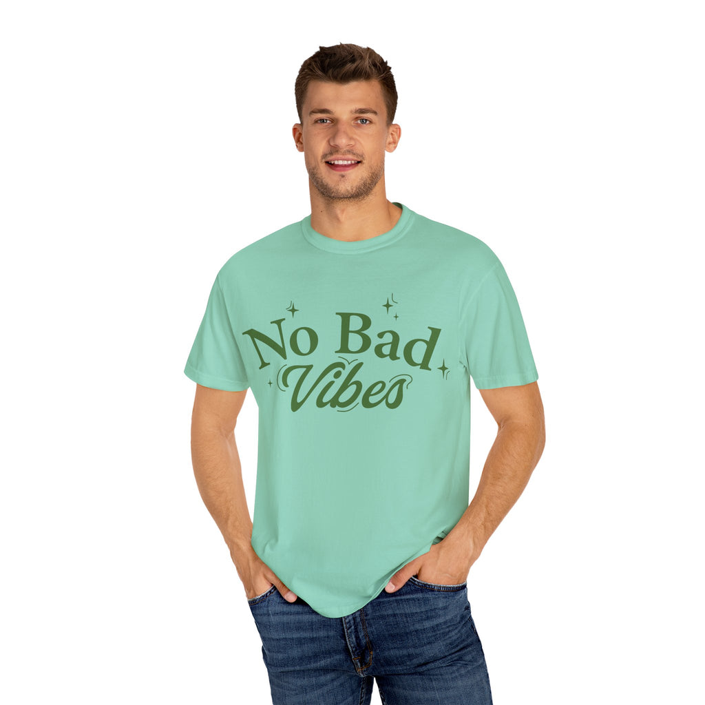 Garment-Dyed T-shirt with 'No Bad Vibes' | Positive Vibes Shirt, Unisex Casual Tee, Summer Wardrobe Essential, Gift for Friends, [...]