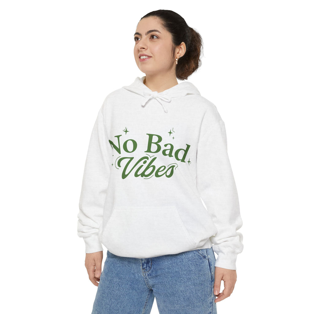 Unisex Motivational Hoodie - No Bad Vibes, Cozy Sweater, Positive Attitude Apparel, Gift for Friends, Casual Wear, Fall Fashion