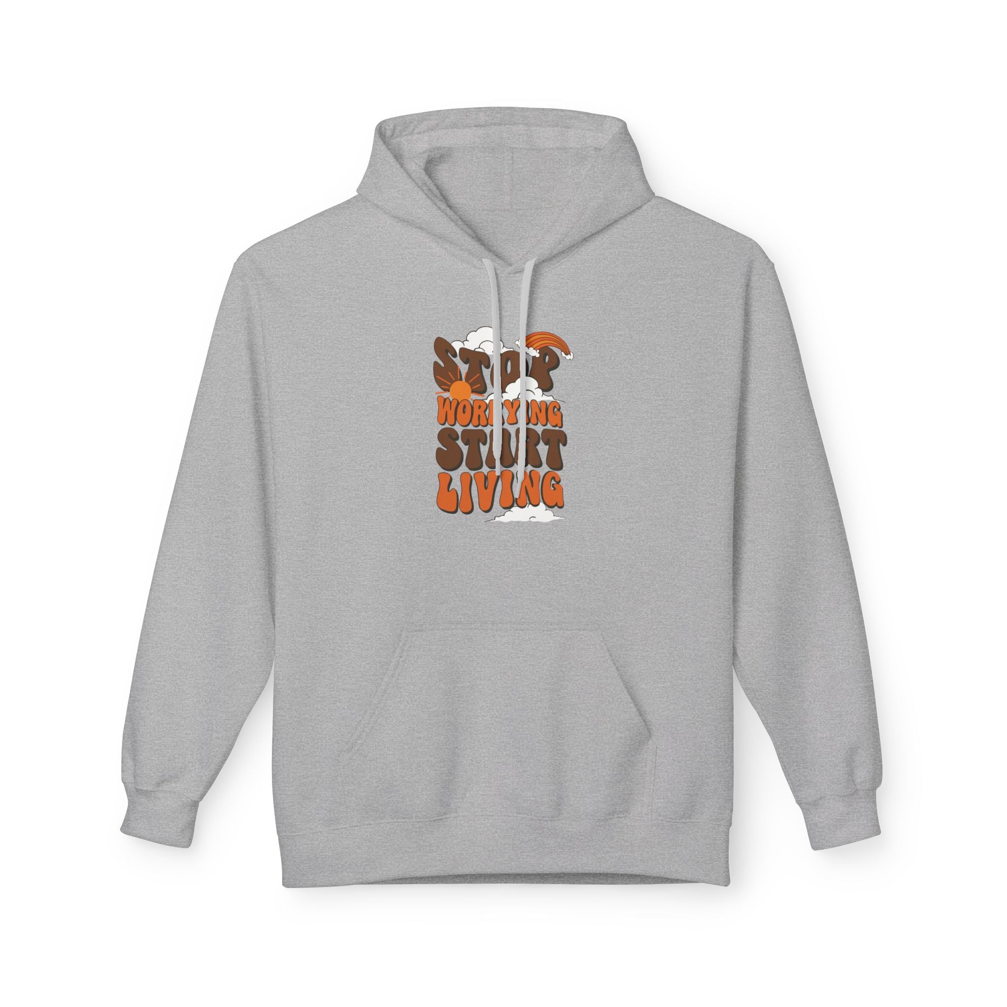 Cozy Motivational Fleece Hoodie | “Stop Waiting, Start Living” | Unisex Pullover for Daily Comfort, Gift Idea for Friends, Relaxation [...]
