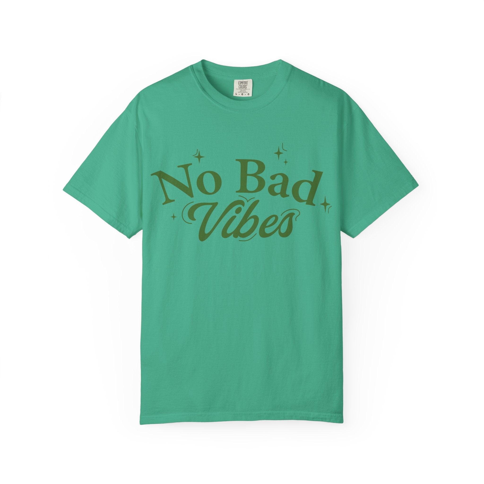 Garment-Dyed T-shirt with 'No Bad Vibes' | Positive Vibes Shirt, Unisex Casual Tee, Summer Wardrobe Essential, Gift for Friends, [...]