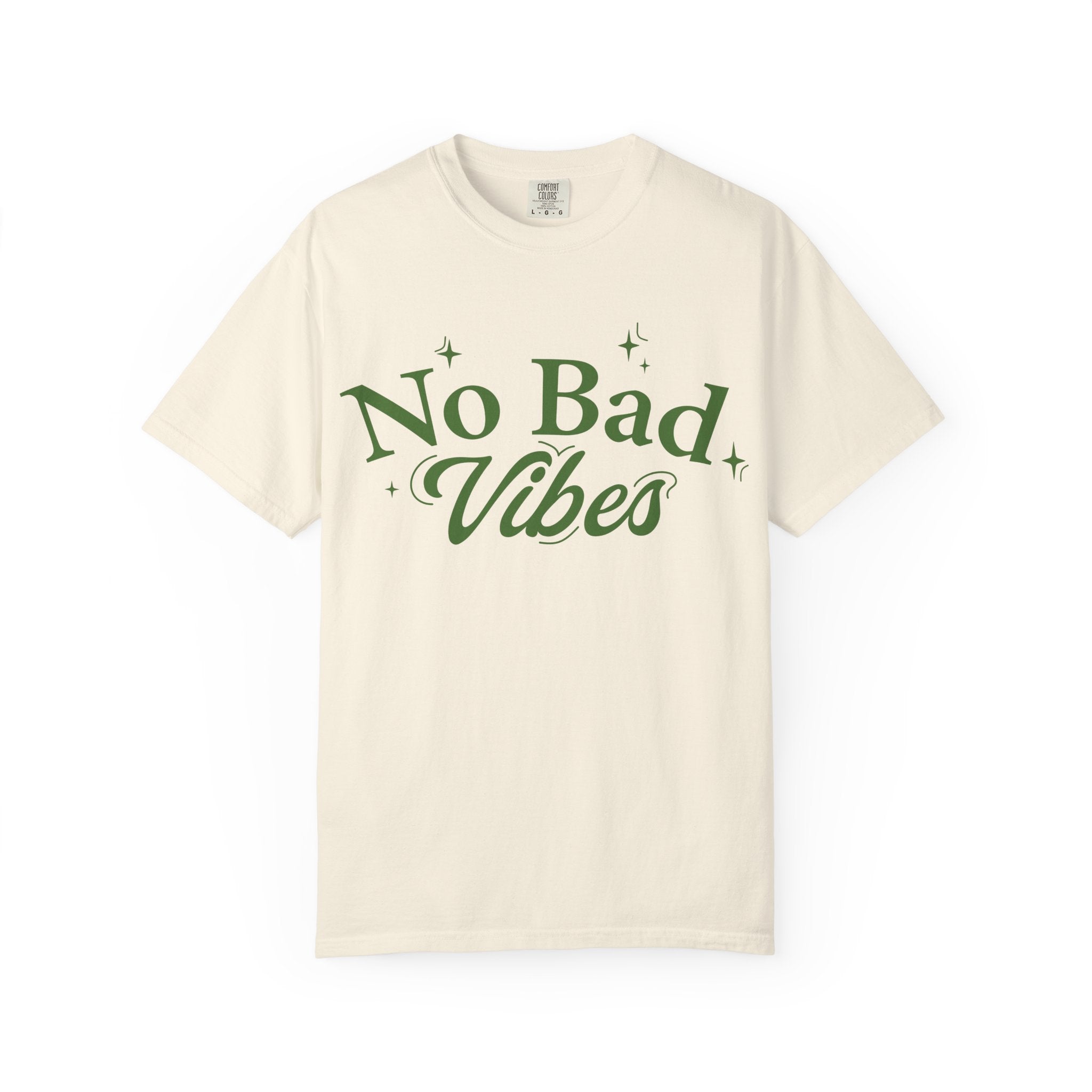 Garment-Dyed T-shirt with 'No Bad Vibes' | Positive Vibes Shirt, Unisex Casual Tee, Summer Wardrobe Essential, Gift for Friends, [...]