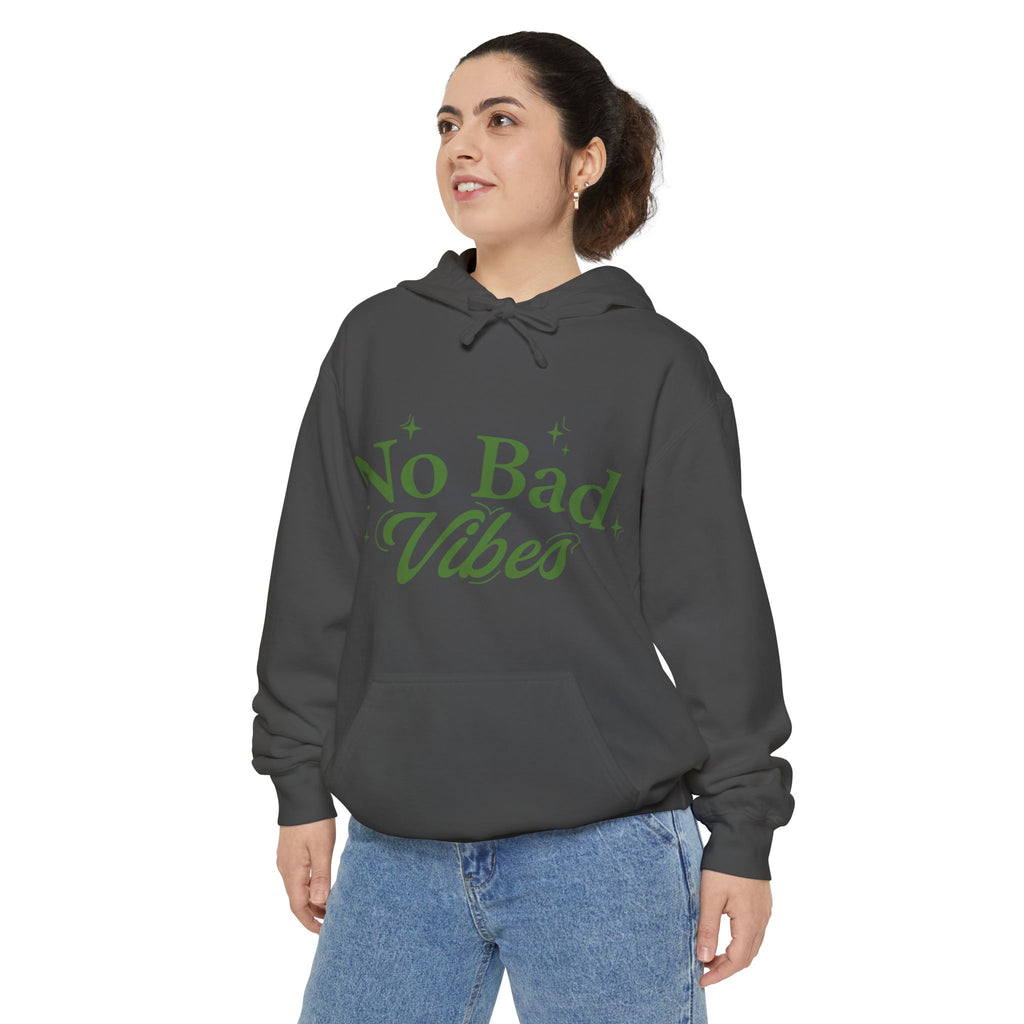 Unisex Motivational Hoodie - No Bad Vibes, Cozy Sweater, Positive Attitude Apparel, Gift for Friends, Casual Wear, Fall Fashion
