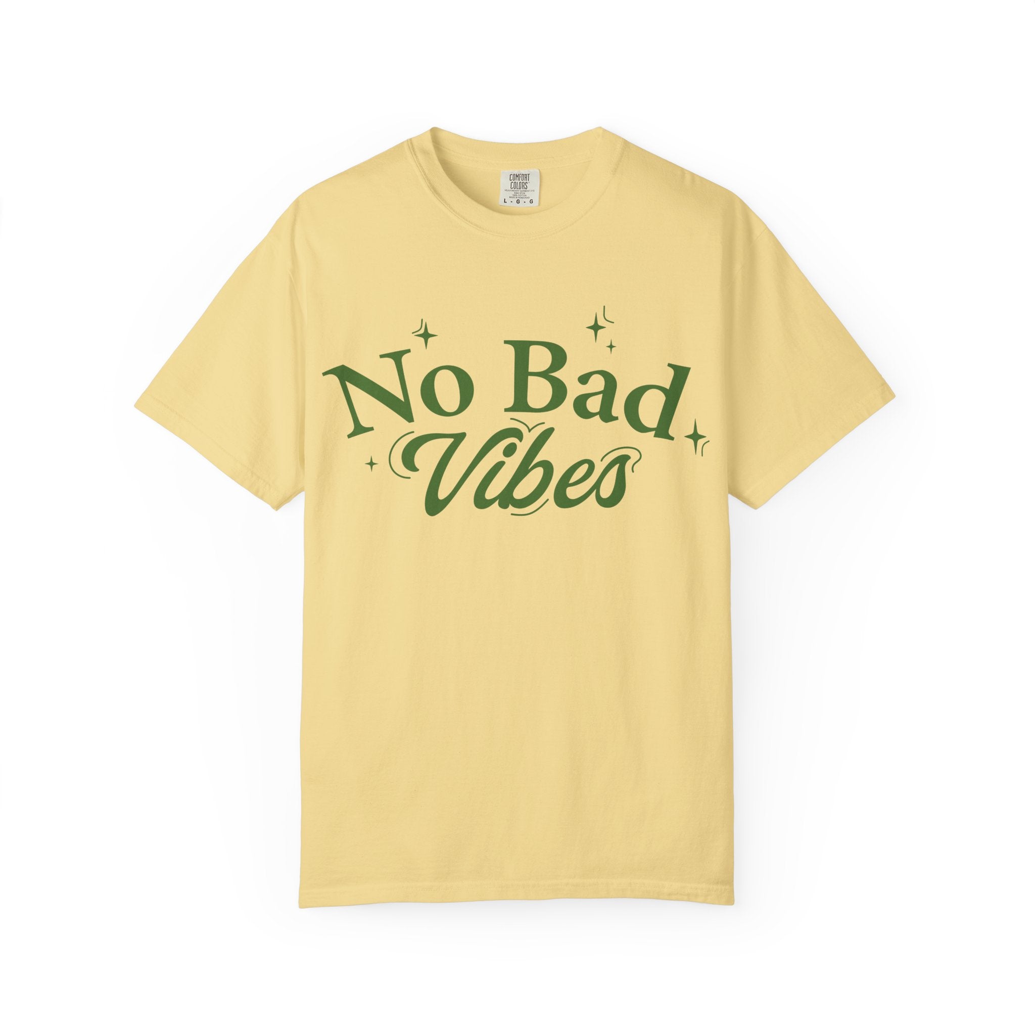 Garment-Dyed T-shirt with 'No Bad Vibes' | Positive Vibes Shirt, Unisex Casual Tee, Summer Wardrobe Essential, Gift for Friends, [...]