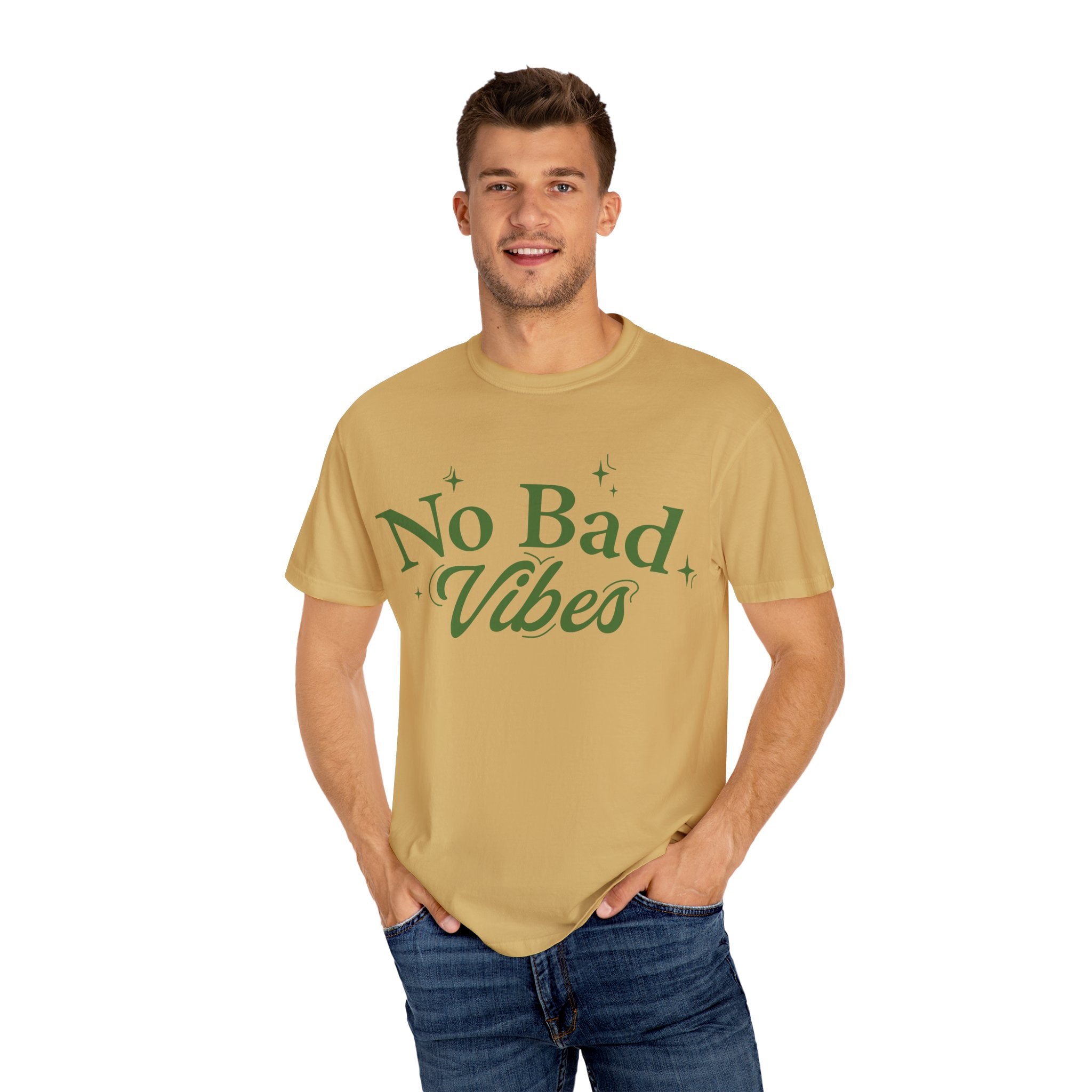 Garment-Dyed T-shirt with 'No Bad Vibes' | Positive Vibes Shirt, Unisex Casual Tee, Summer Wardrobe Essential, Gift for Friends, [...]