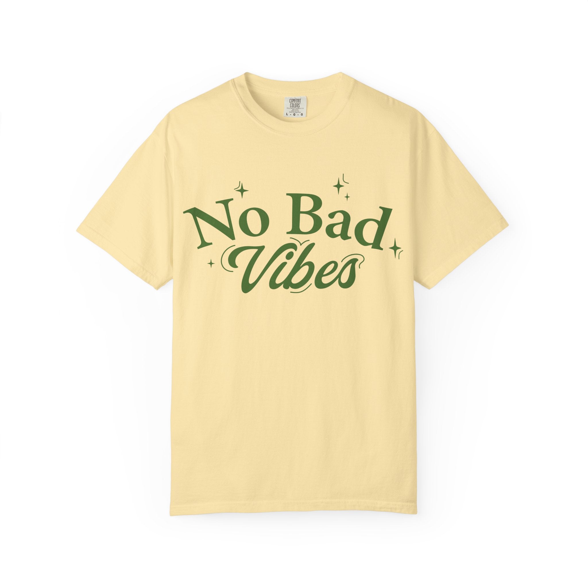 Garment-Dyed T-shirt with 'No Bad Vibes' | Positive Vibes Shirt, Unisex Casual Tee, Summer Wardrobe Essential, Gift for Friends, [...]